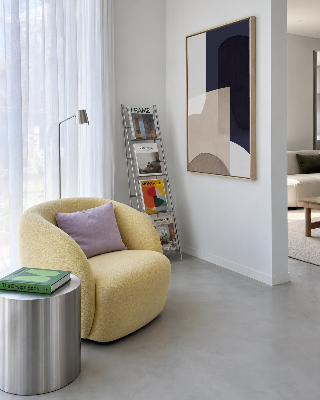 Abstract XII - Framed canvas in an interior