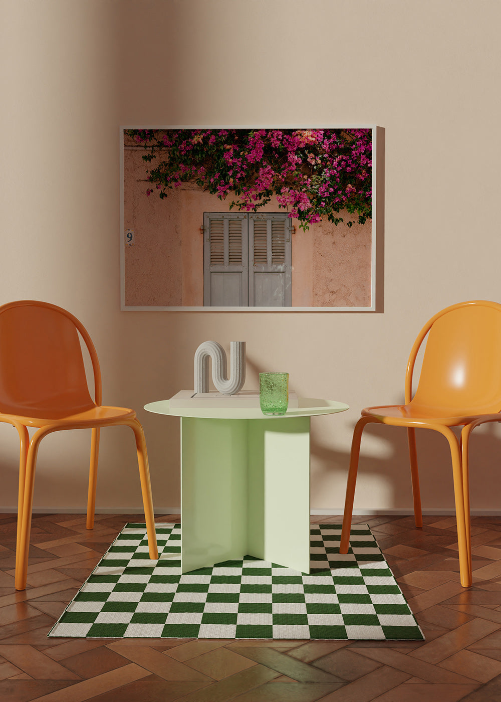 Botanischer Druck: Bougainvillea an alter Tür – Product3