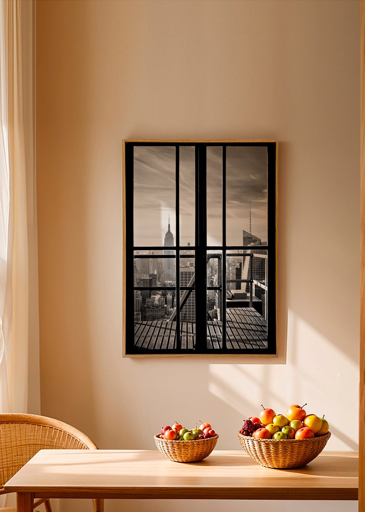 Stadtbild durch ein Fenster – Canvas1