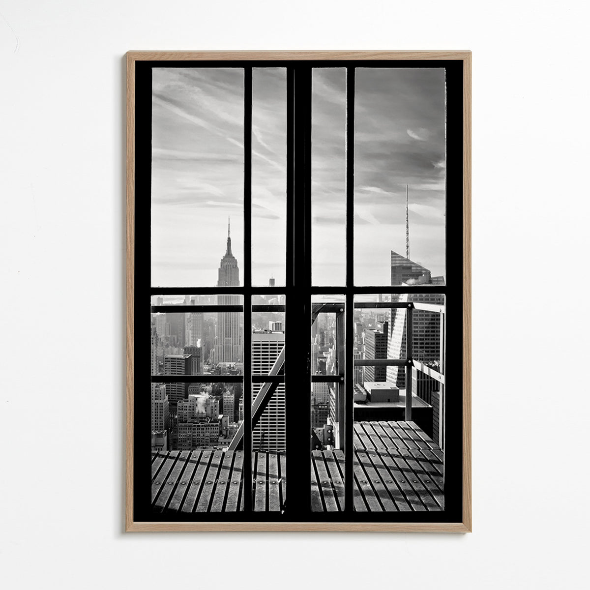 Stadtbild durch ein Fenster – Oak Frame