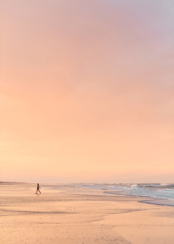 Landschaftskunst: Pastellstrand bei Sonnenaufgang