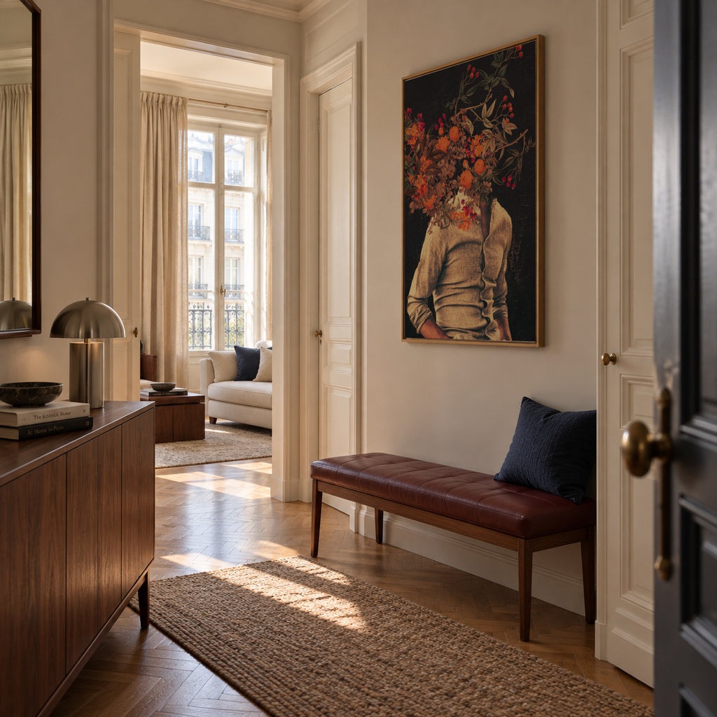 Roots - Framed canvas in an interior