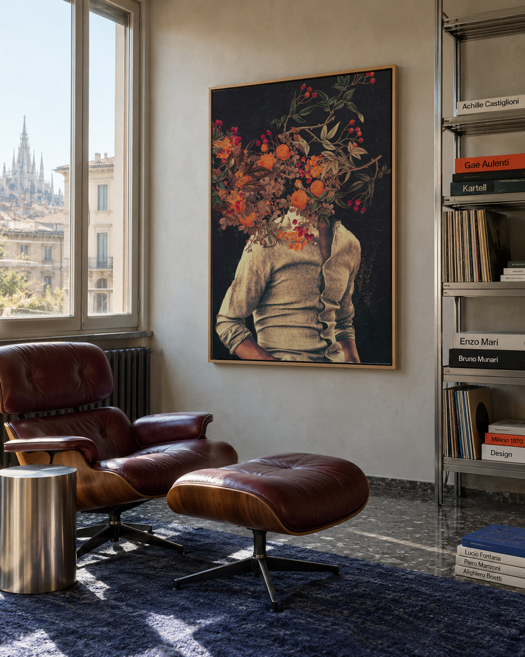 Roots - Framed canvas in an interior