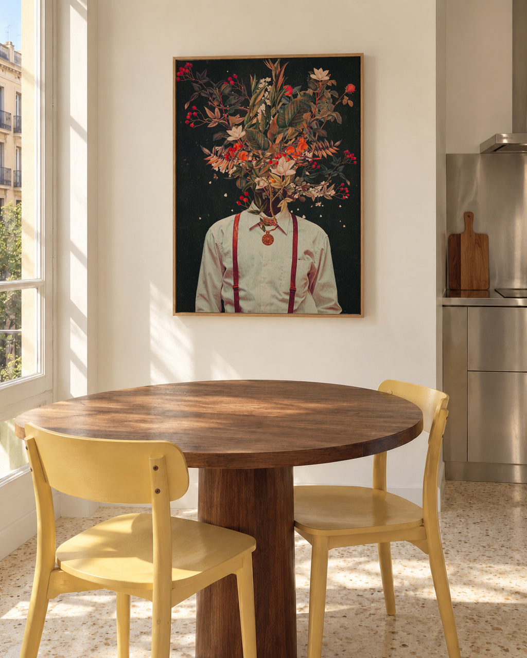 Foliage - Framed canvas in an interior