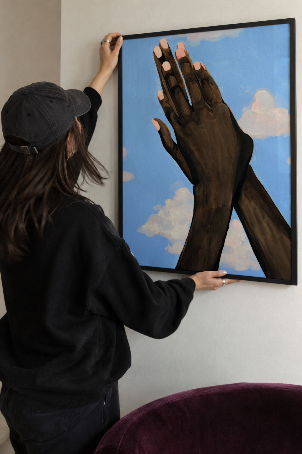 Himmel blau - Framed poster detail