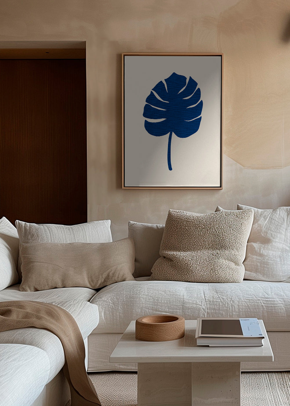 Monstera Canvas Blue - 1x Studio