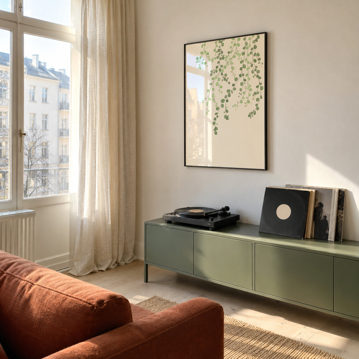 Birch Tree - Framed poster in an interior