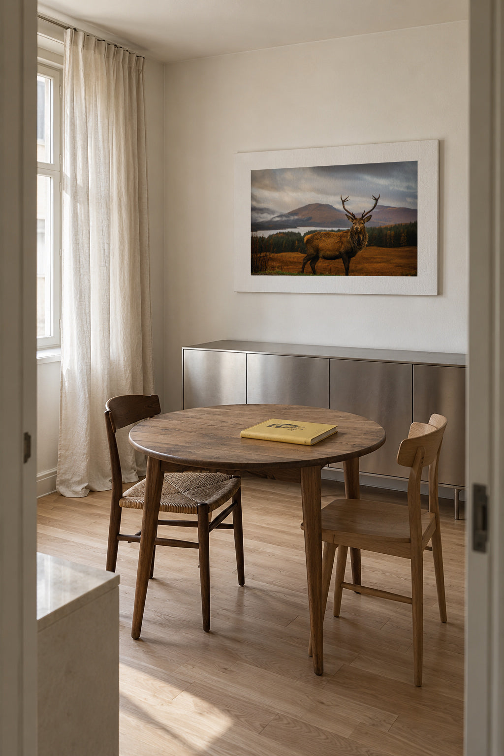 Scottish Stag - Unframed canvas in an interior