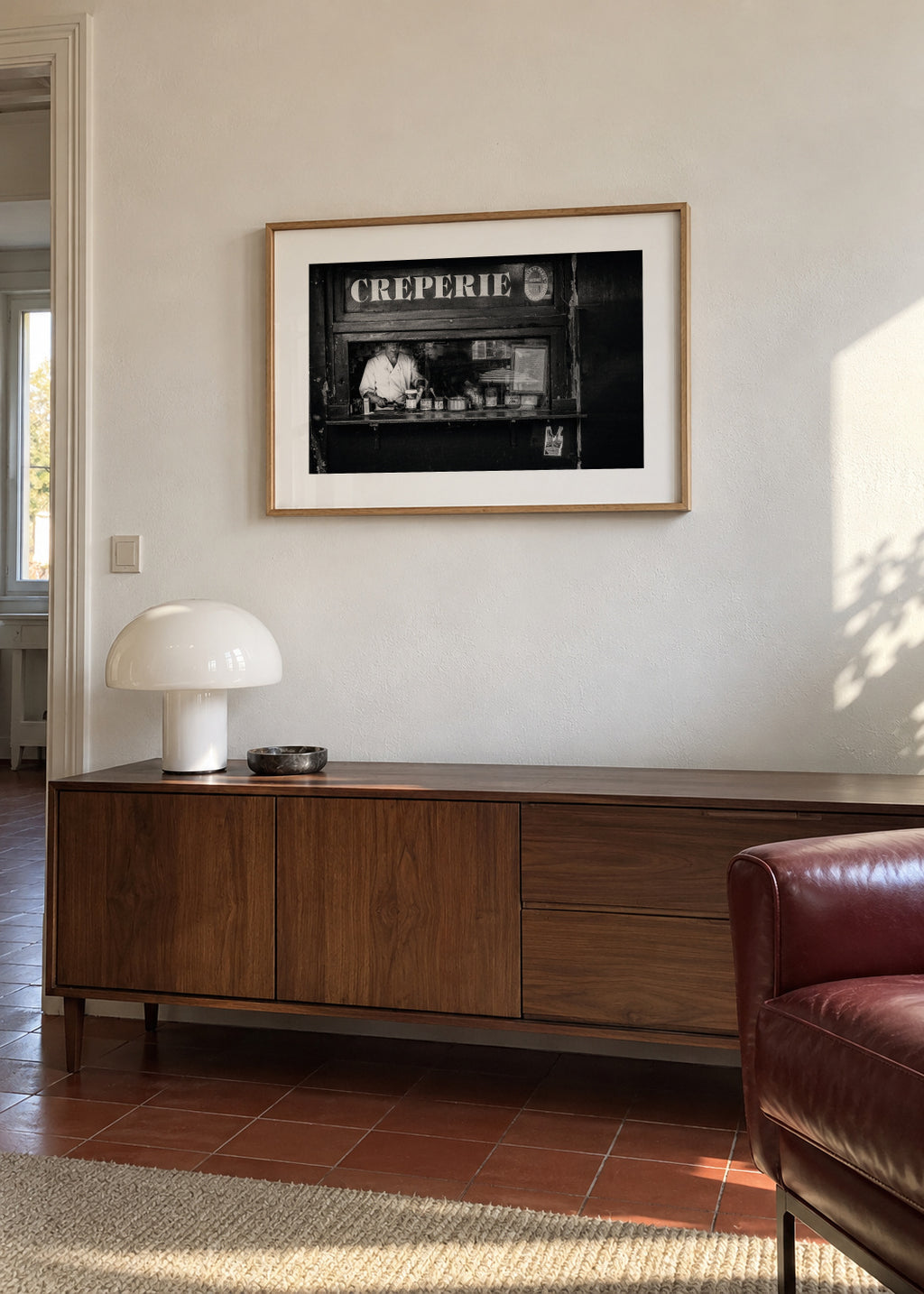 Creperie Montmartre - Framed poster in an interior