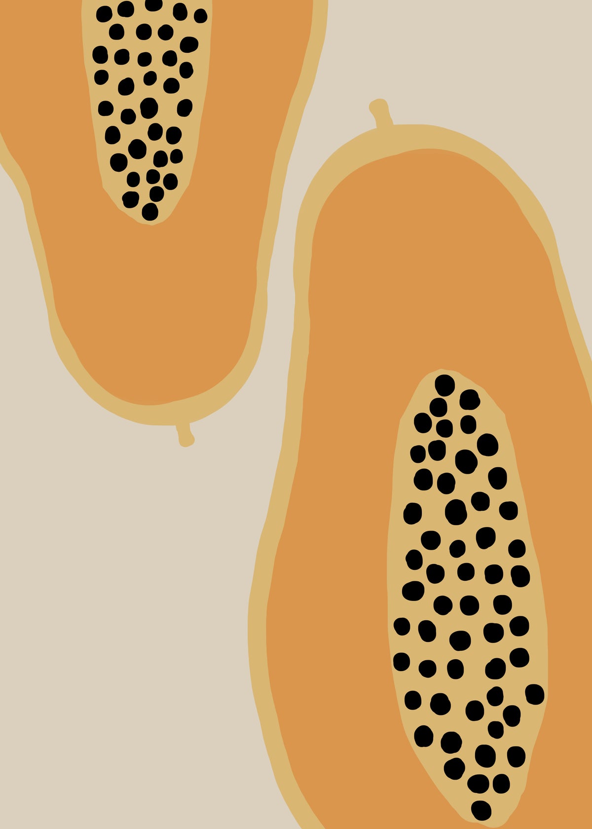 Papaya Fruit - Unframed art print