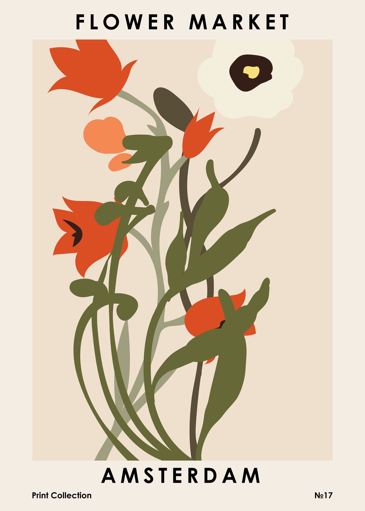 Flower Market Amsterdam - Unframed art print