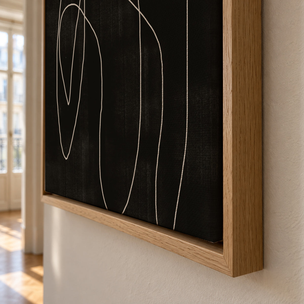 Abstract Line No2. - Framed canvas detail