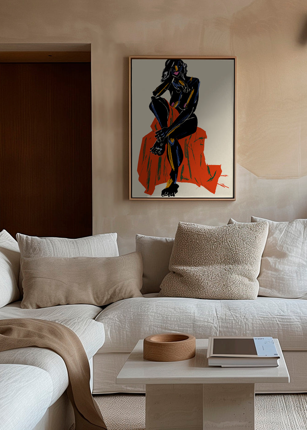 Woman Resting Her Chin On Her Hand Dark - Francesco Gulina