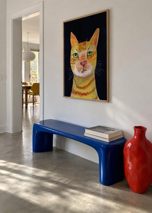 Ginger Cat - Framed poster in an interior