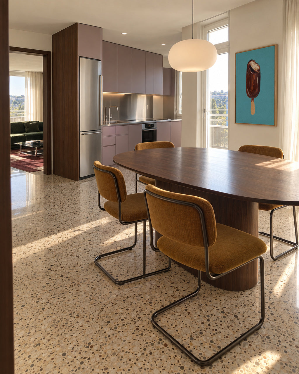 Magnum Ice Cream - Framed canvas in an interior