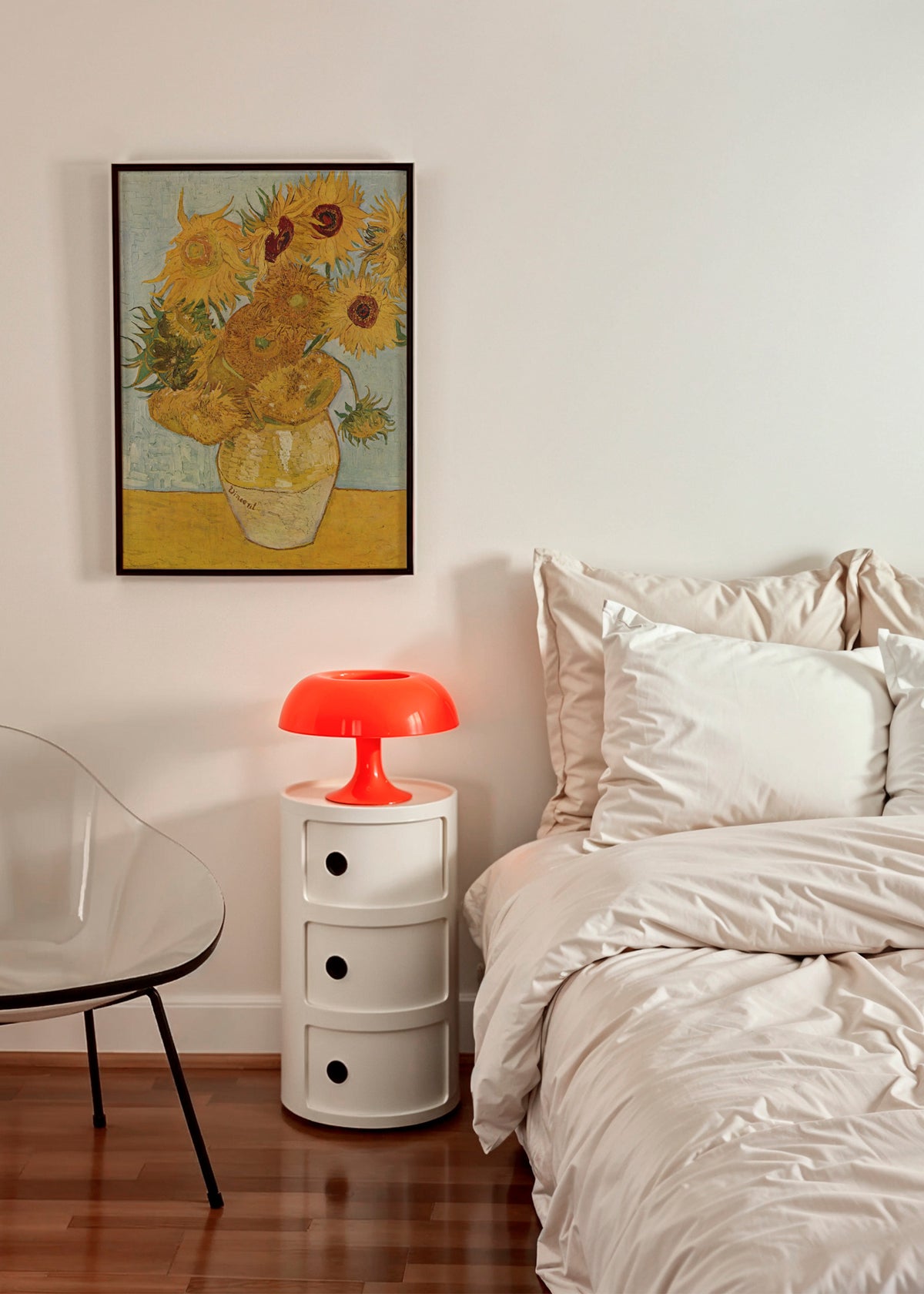 The Sunflowers - Van Gogh - Framed poster in an interior