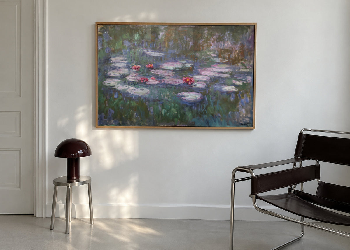 Water lilies - Claude Monet - Framed poster in an interior