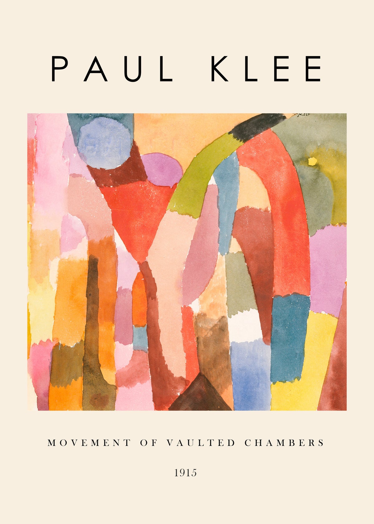 Movement of Vaulted Chambers Exhibition - Paul Klee - Unframed art print