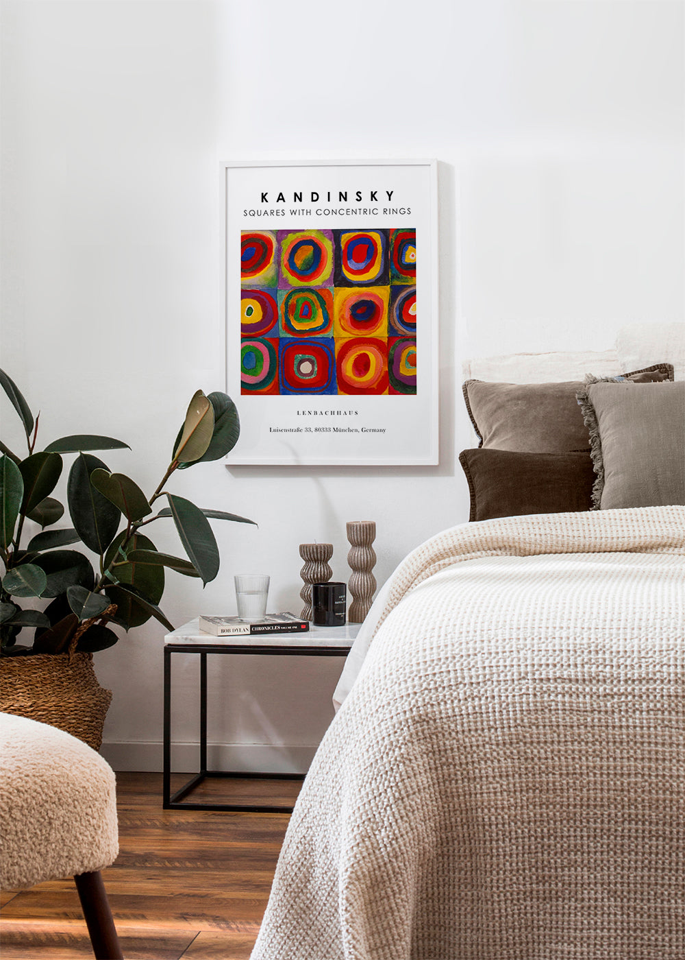 Colour Study - Squares and Concentric Rings Exhibition White - Vasili Kandinsky