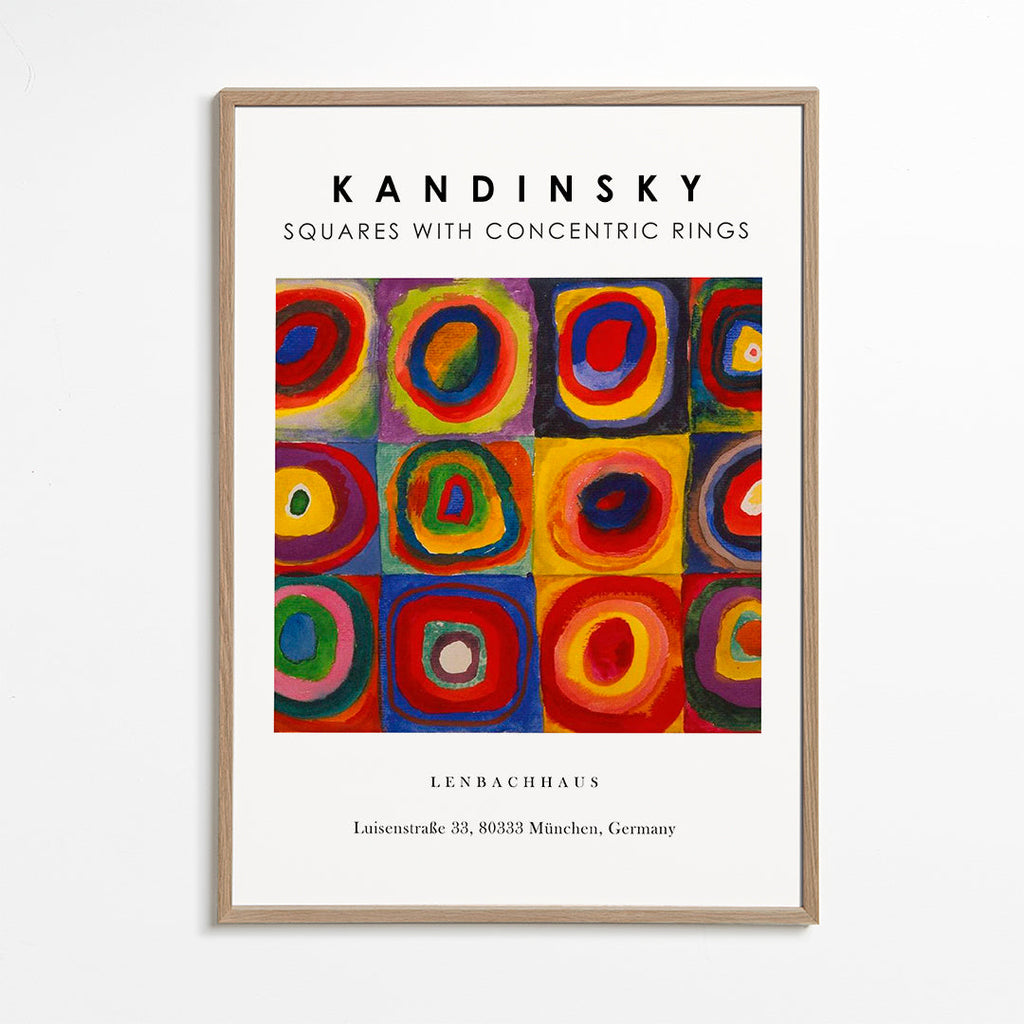 Colour Study - Squares and Concentric Rings Exhibition White - Vasili Kandinsky