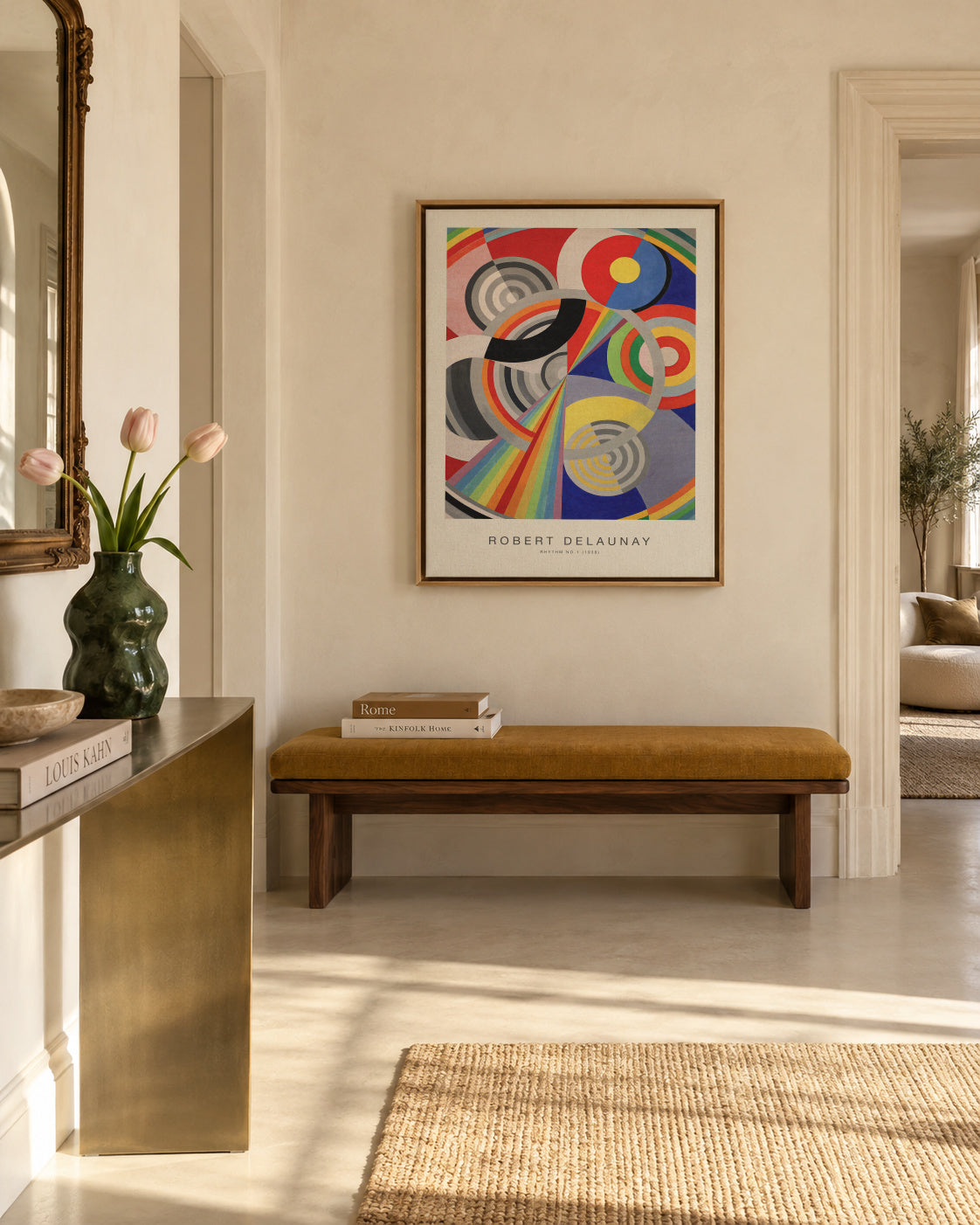 Rhythm No.1 (Special Edition) - Robert Delaunay - Framed canvas in an interior