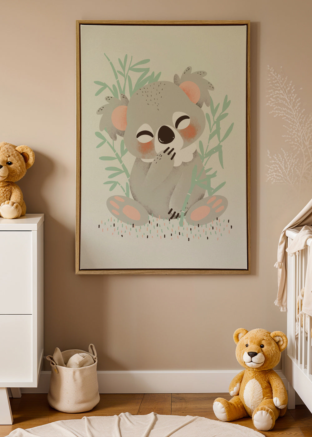 Animignons the Koala - Framed canvas in an interior