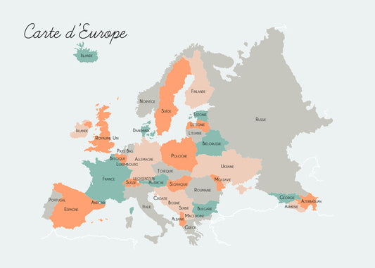 Carte d’Europe (french)