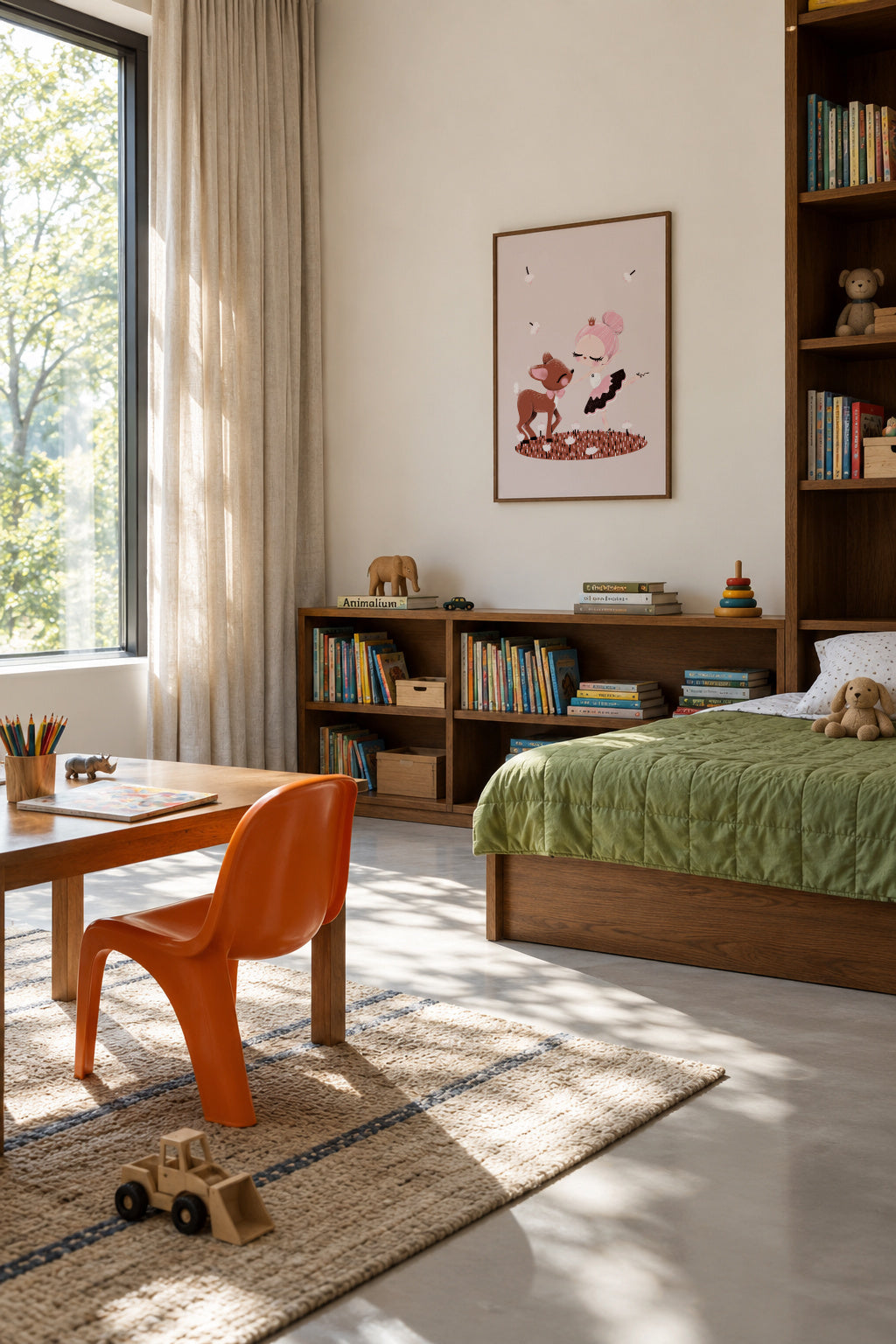 The Fawn and the Ballerina - Framed poster in an interior