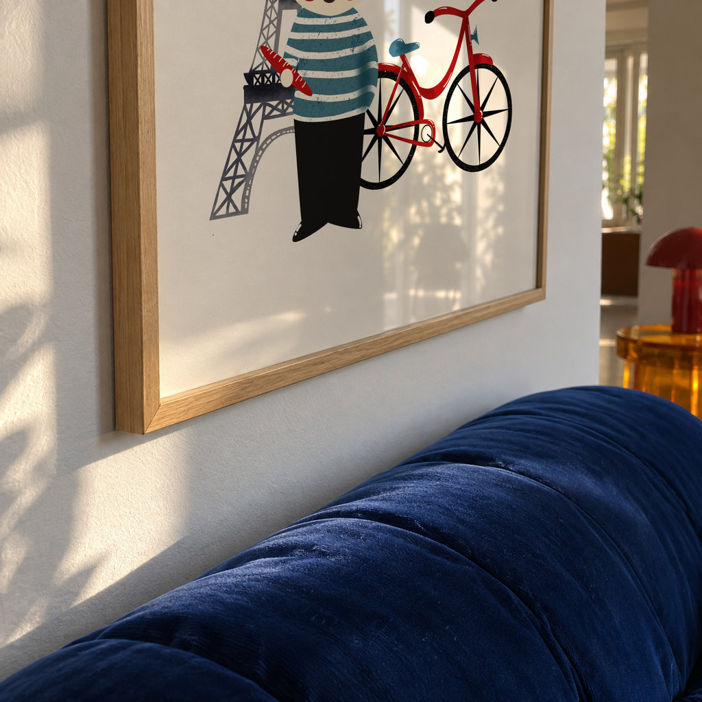 Hello Paris - Framed poster detail