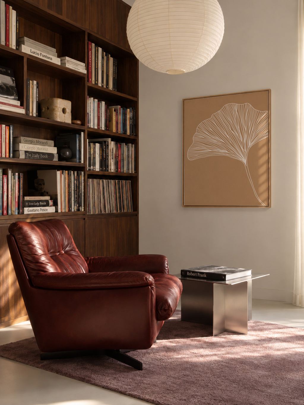 Nude ginkgo - Framed canvas in an interior