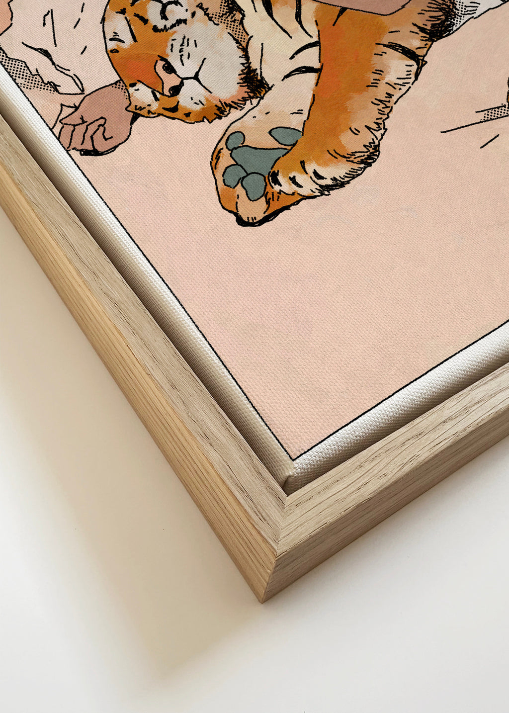 Let's stay home I - Framed canvas detail