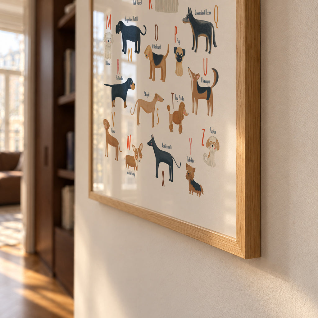 Abecedario con perros - Framed poster detail