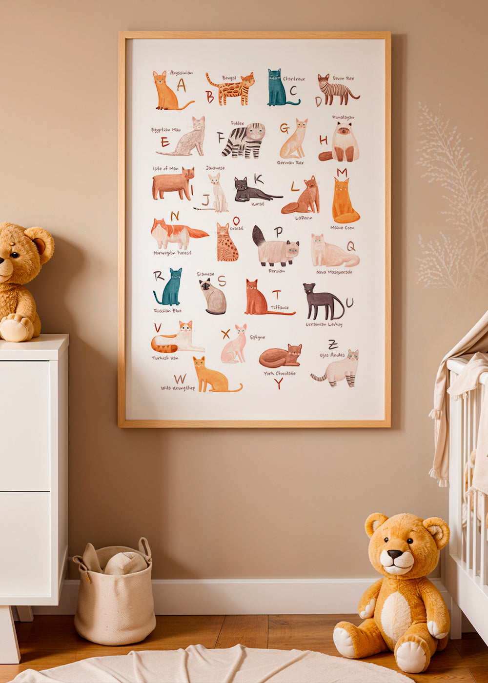 Kinderbild: Katzen-Alphabet Illustration