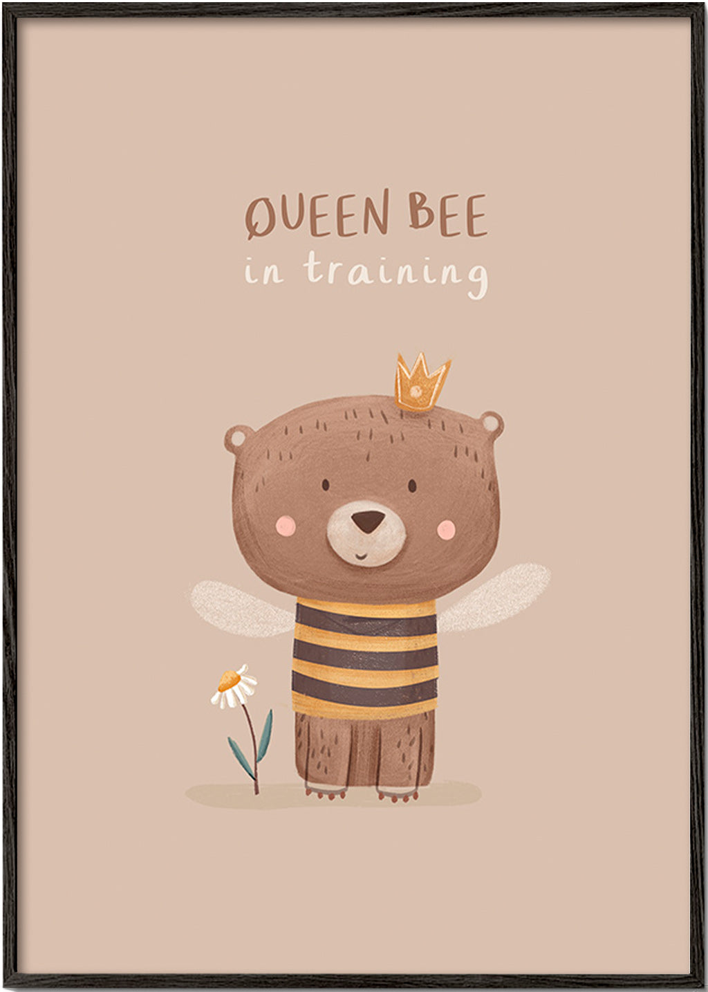 Kinderposter Bär als Bienenkönigin