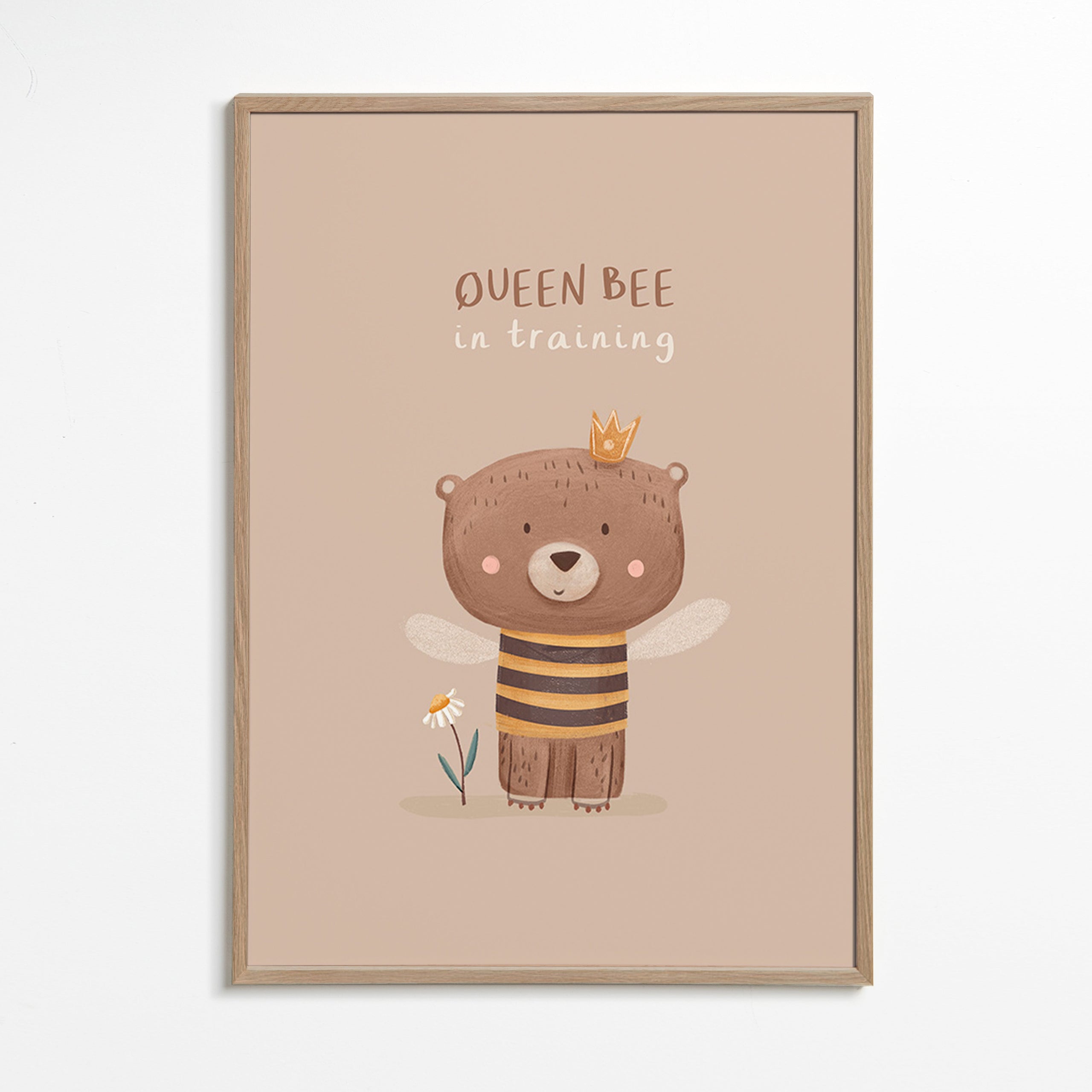 Kinderposter Bär als Bienenkönigin