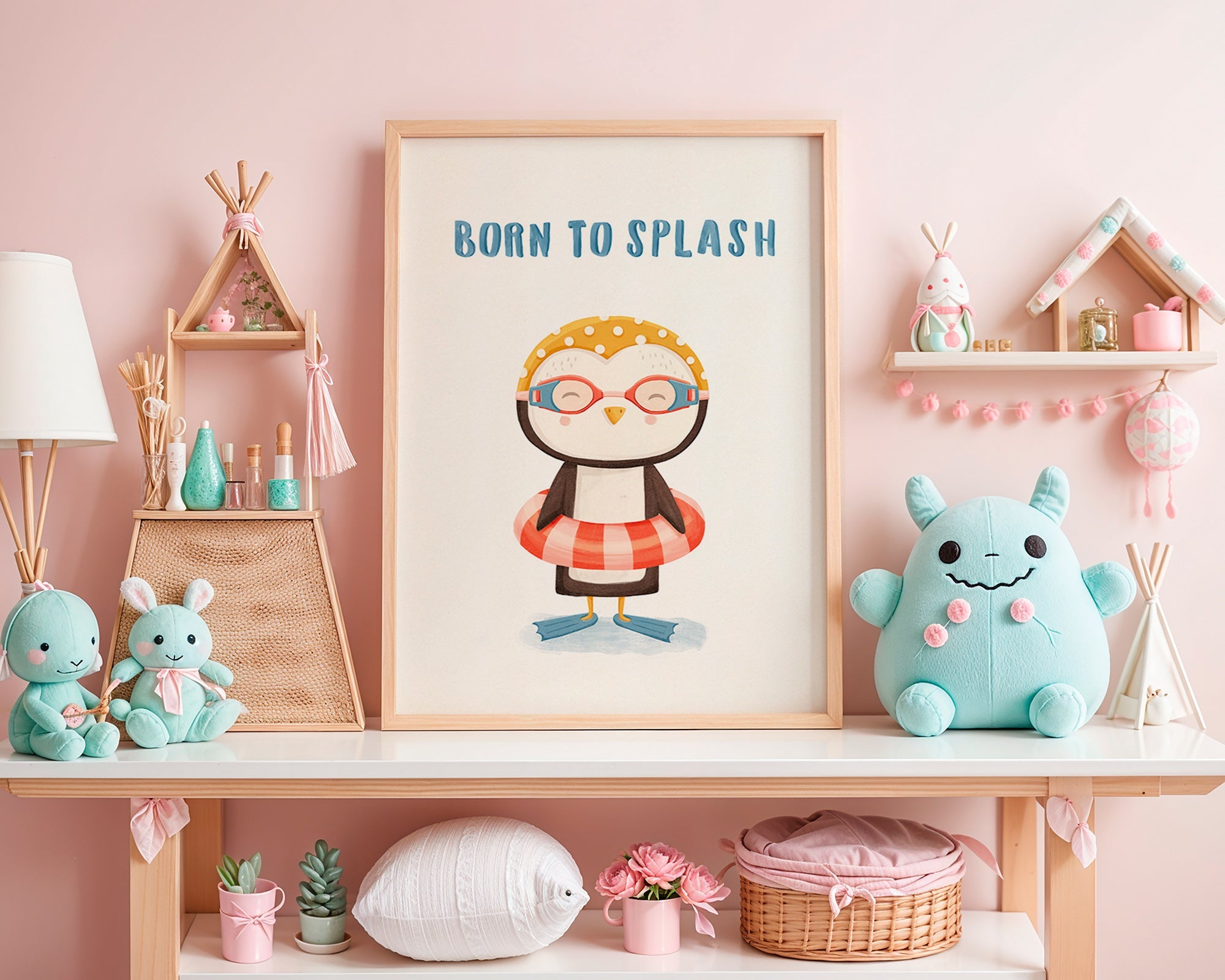 Kinderbild: fröhlicher Pinguin