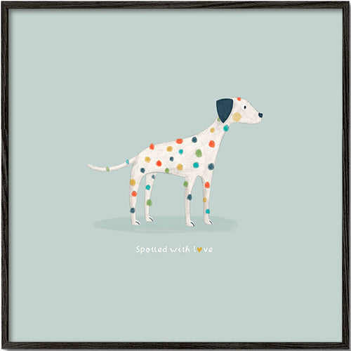Dalmatiner-Illustration mit bunten Punkten
