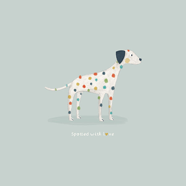 Dalmatiner-Illustration mit bunten Punkten
