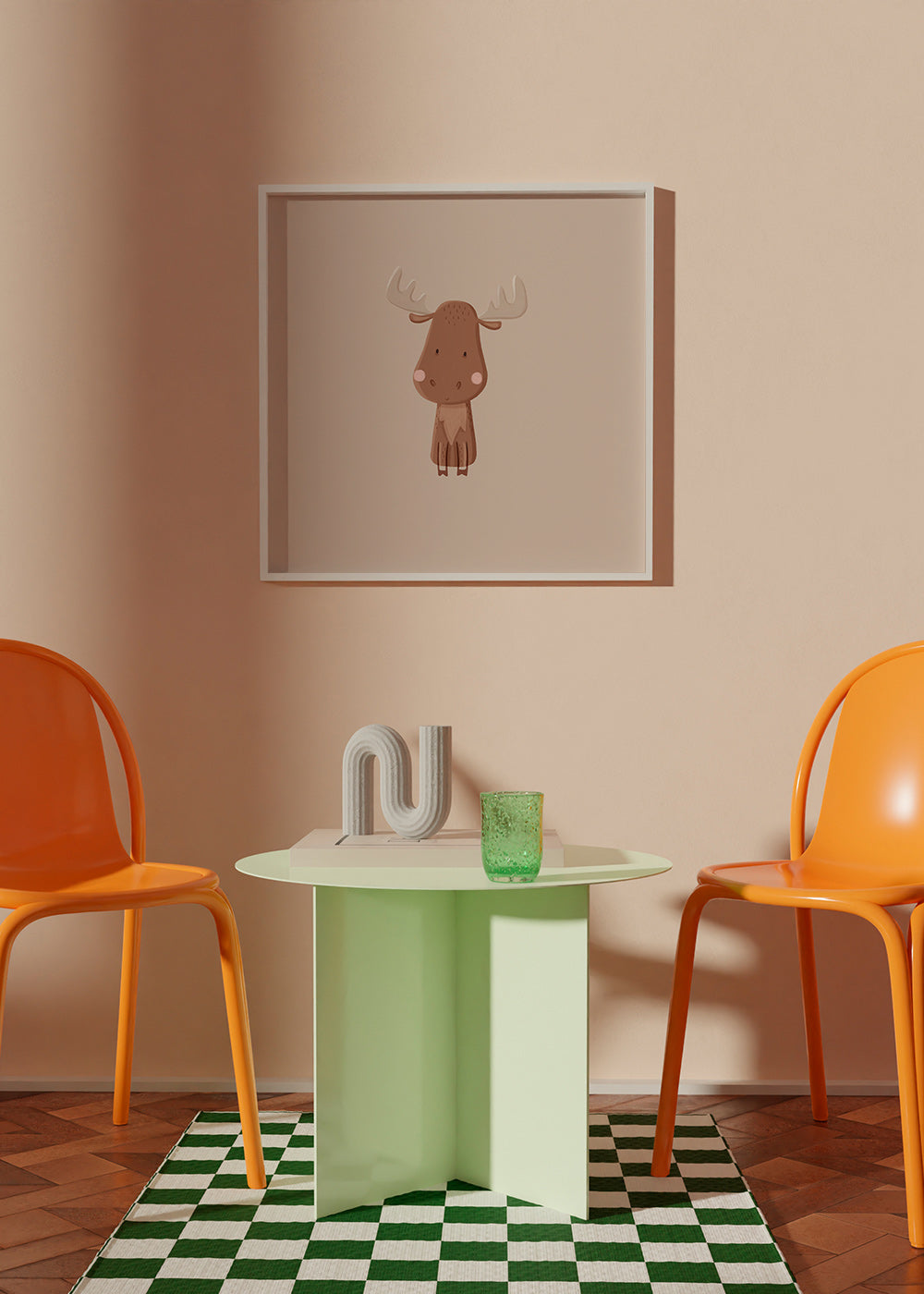 Minimalistisches Elchbild
