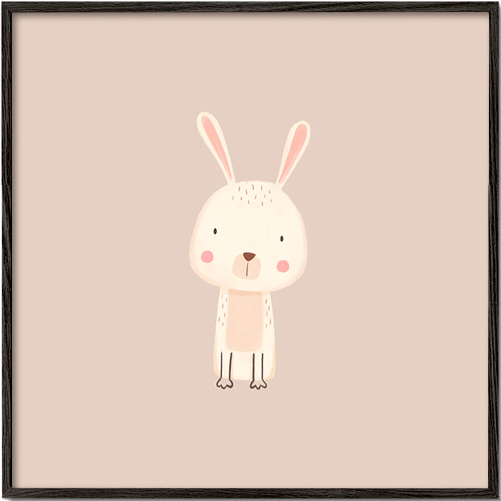 Kinderbild Hase minimaler beiger Hintergrund