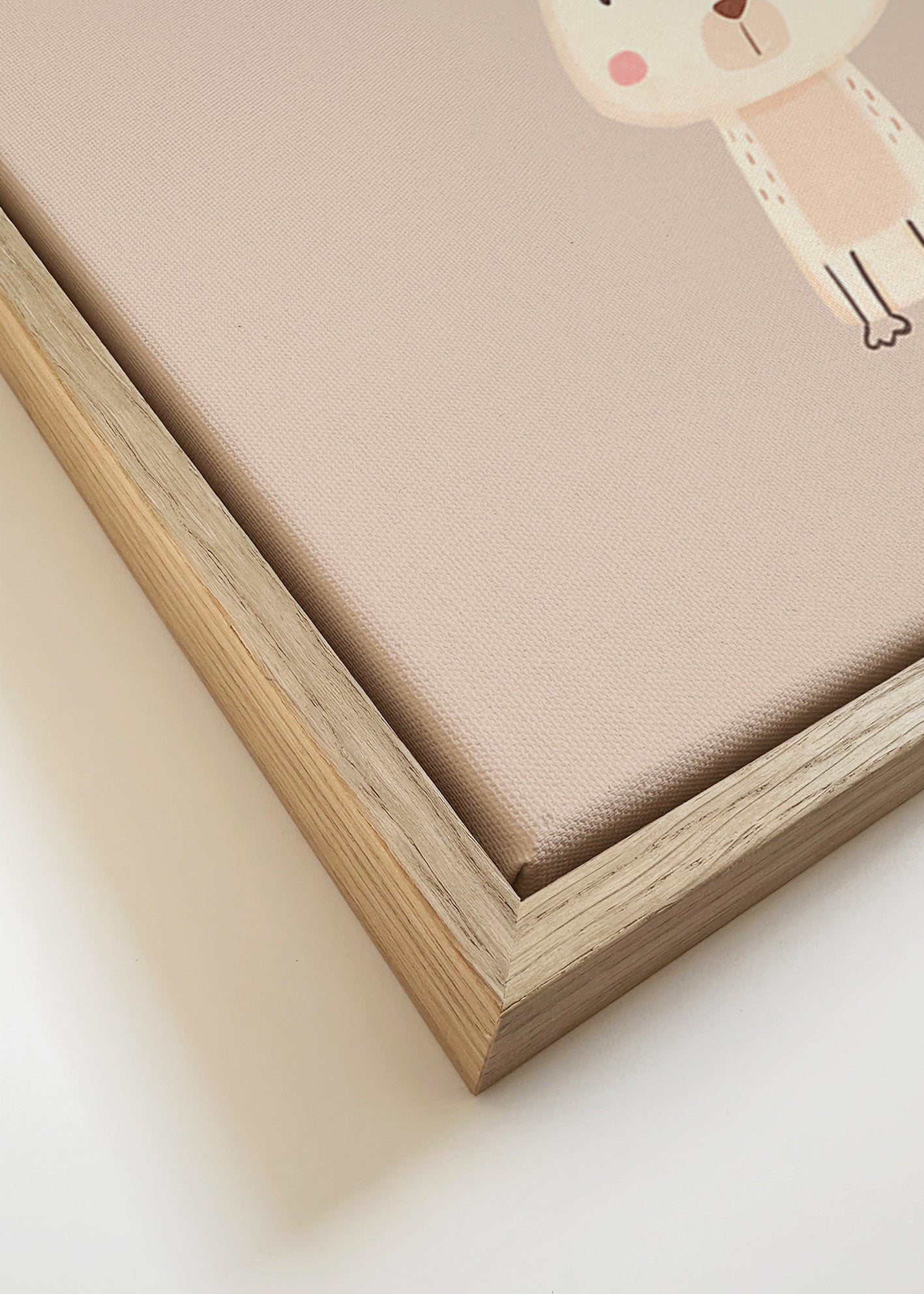 Kinderbild Hase minimaler beiger Hintergrund