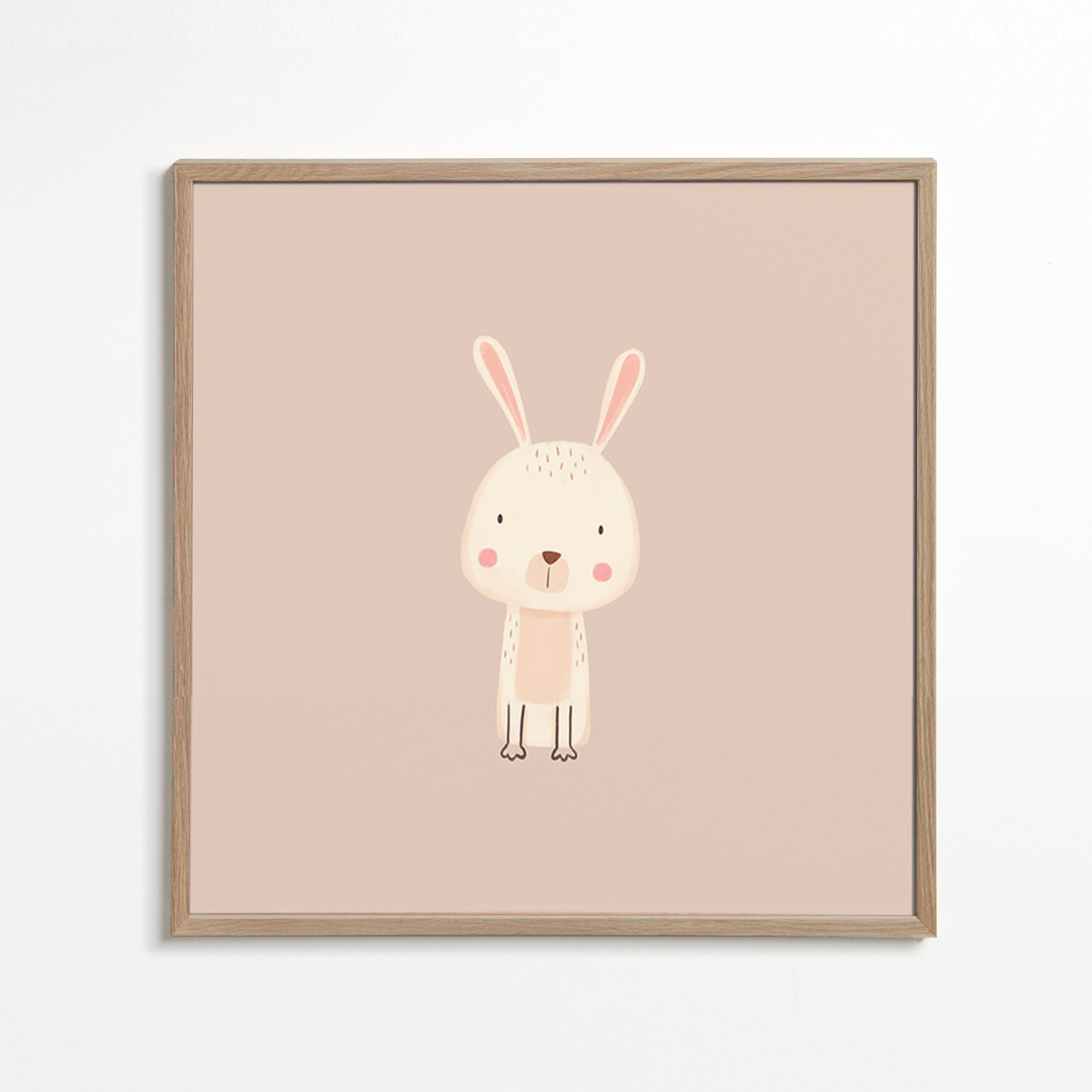 Kinderbild Hase minimaler beiger Hintergrund