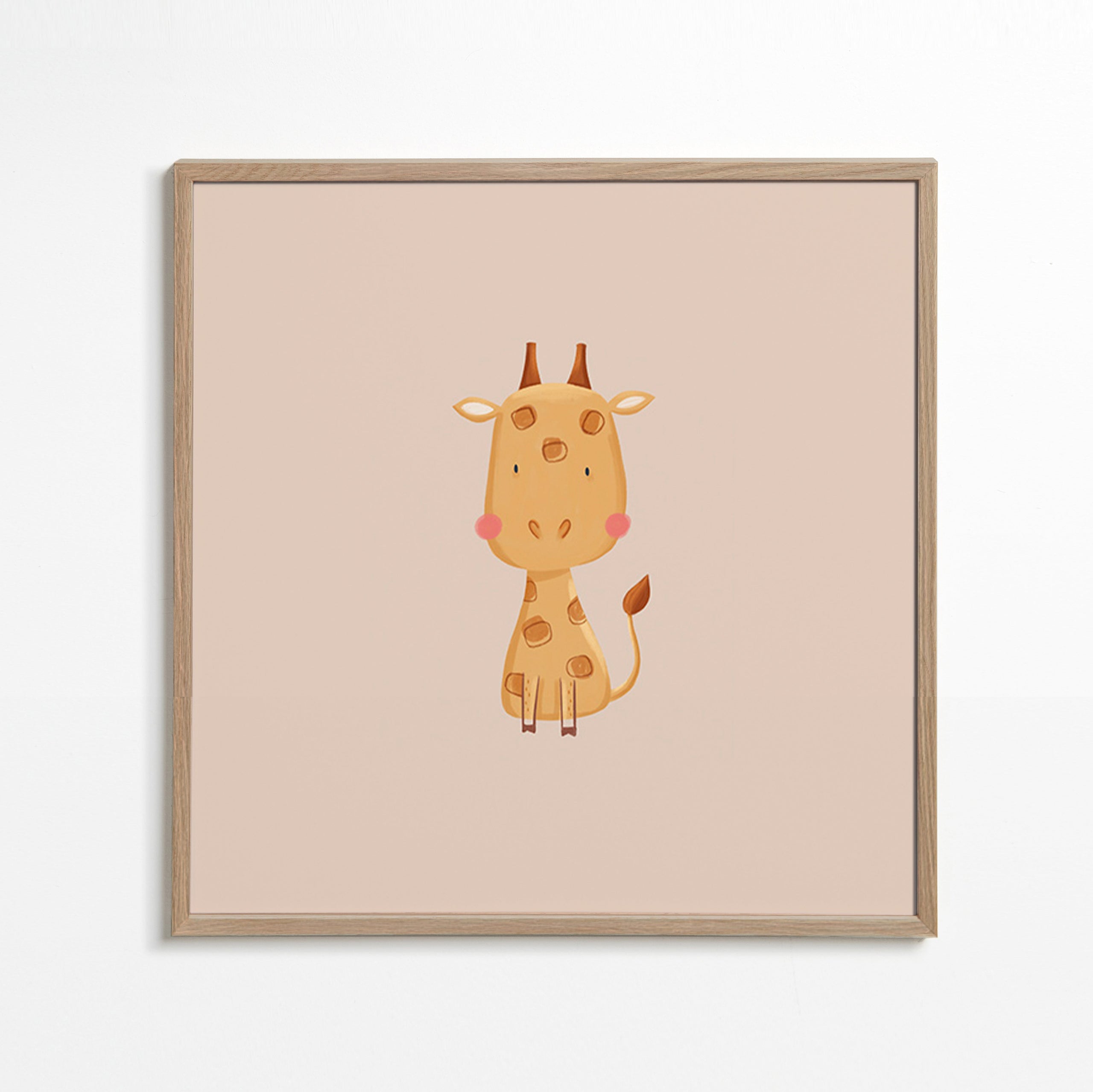 Kinderbild mit minimalistischer Giraffe