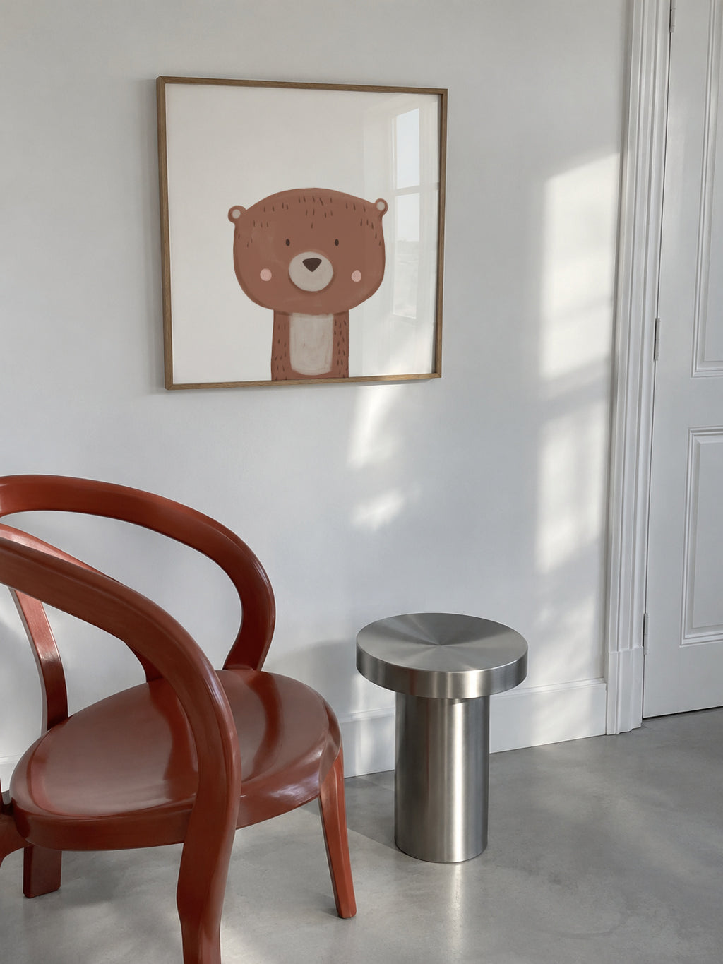 Sweet bear - Framed poster in an interior