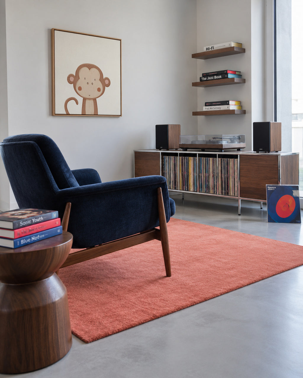Sweet monkey - Framed canvas in an interior