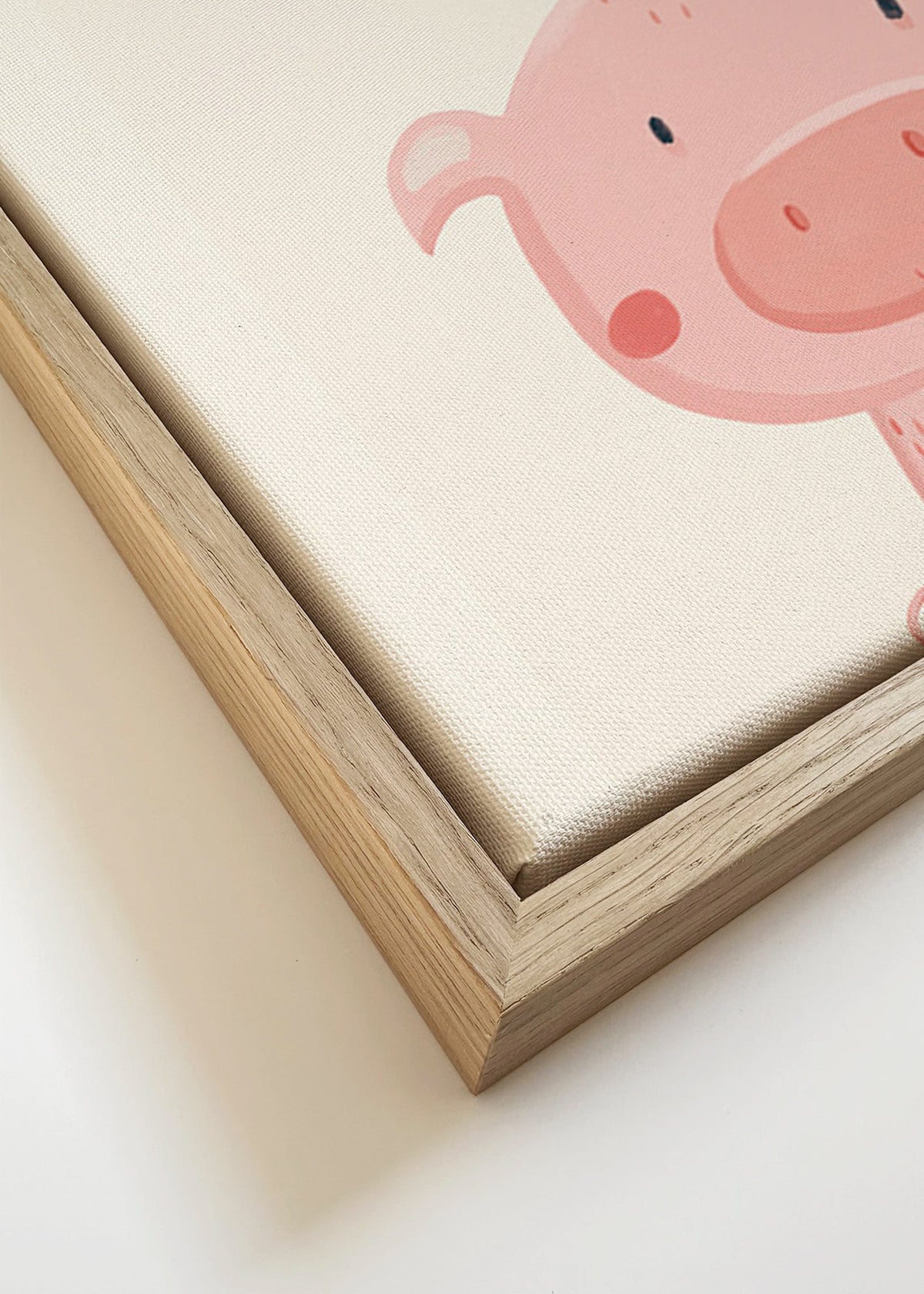 Kinderbild mit niedlichem rosa Schwein