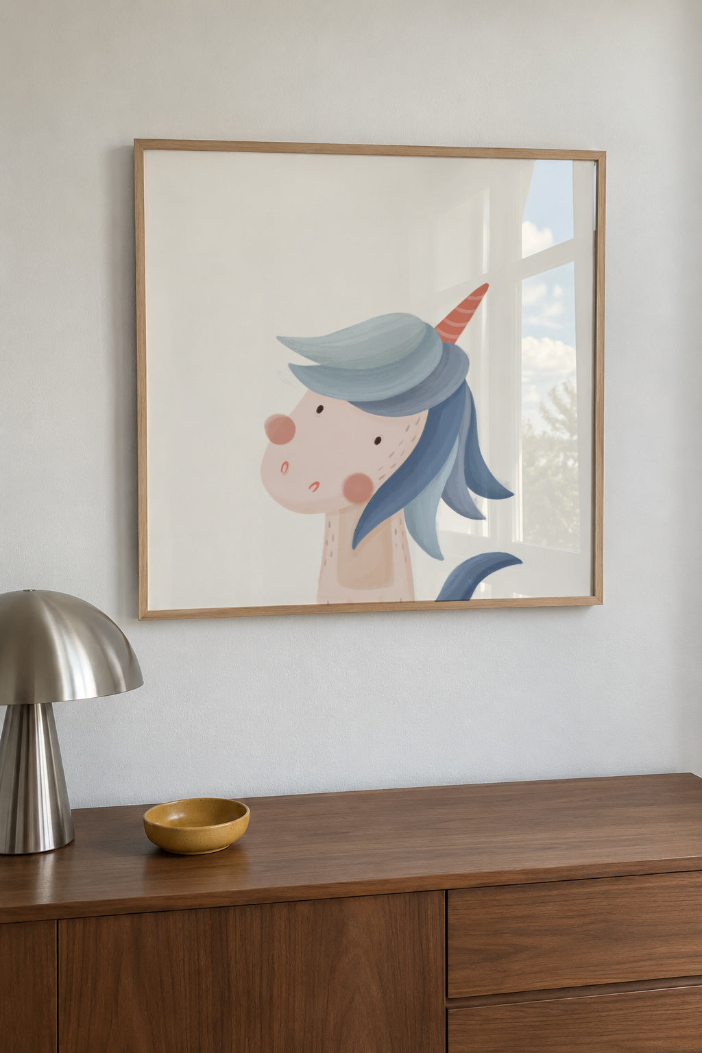 Sweet unicorn - Framed poster in an interior