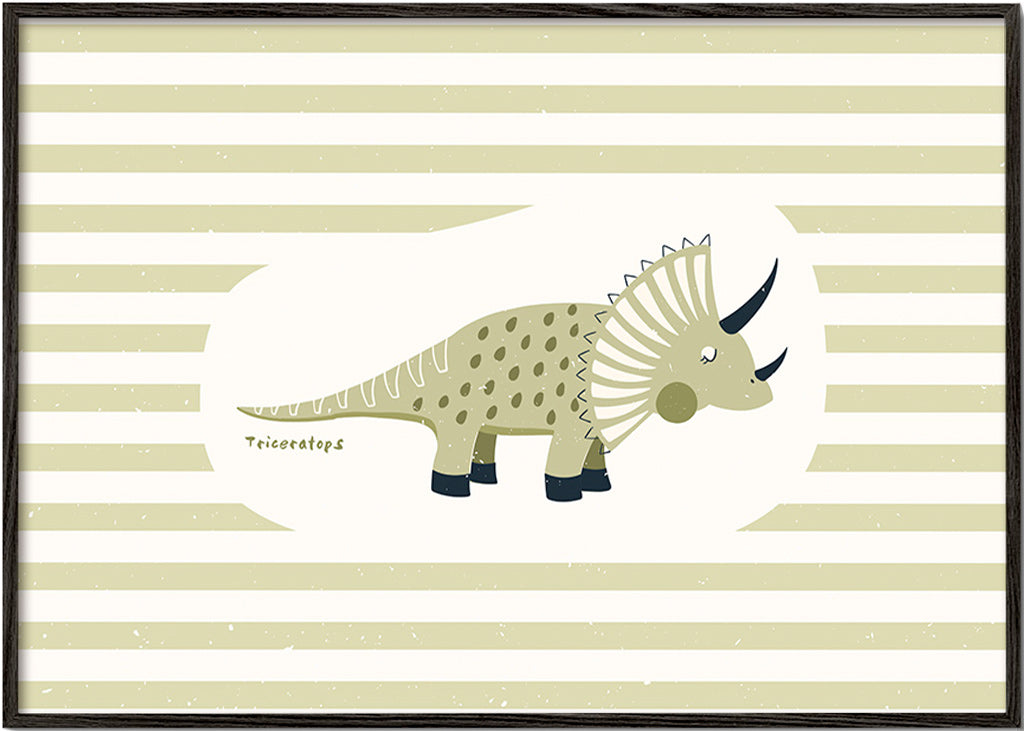 Kinderbild Triceratops grün