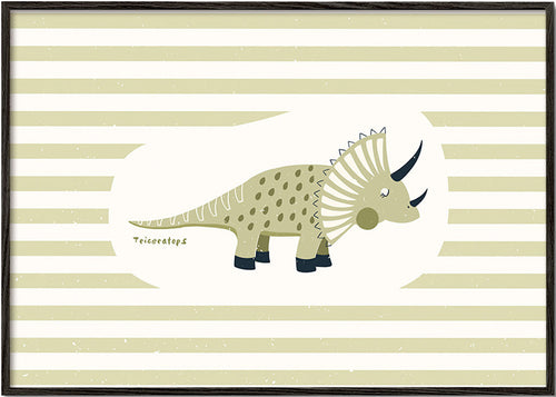 Kinderbild Triceratops grün