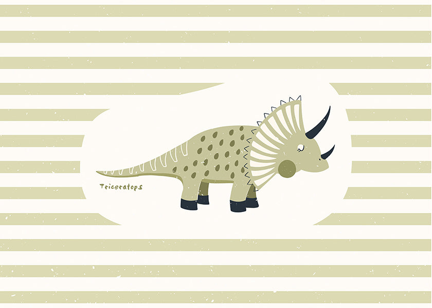 Kinderbild Triceratops grün